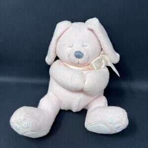 Kids II Pink Bunny Prayer Friends Rabbit Plush Bright Inspirations VTG Works